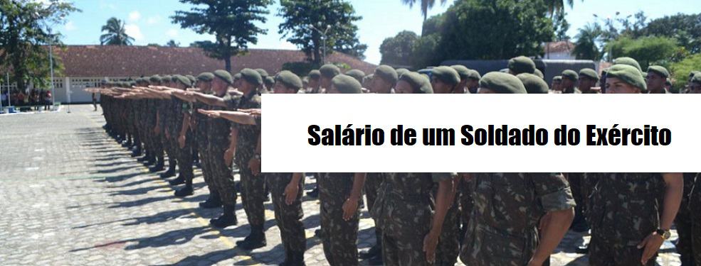 banner salário soldado do exército